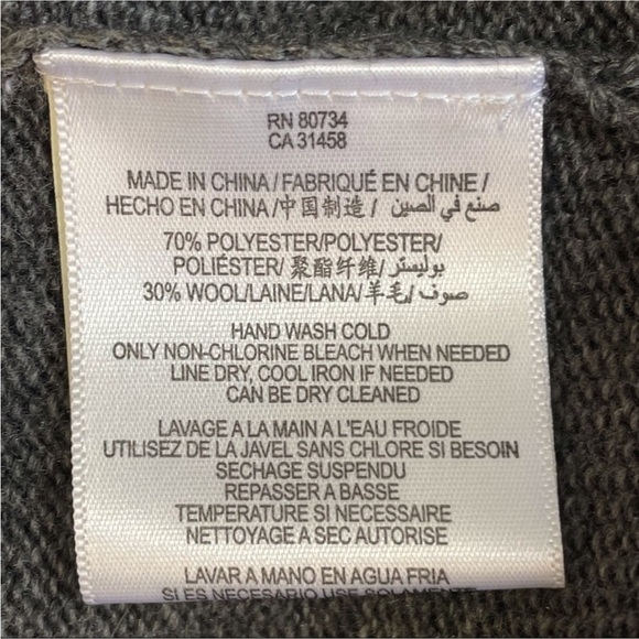 BCBGeneration Charcoal Grey Zip Up Sweater - Picture 7 of 7